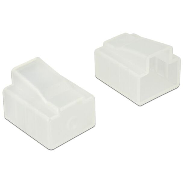 DeLOCK 64016 Copertura di sicurezza per presa elettrica RJ-45 Trasparente 10 pz