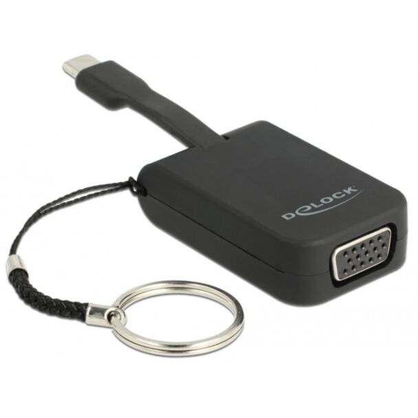 DeLOCK 63941 video cable adapter 0.03 m USB Type-C VGA (D-Sub) Black