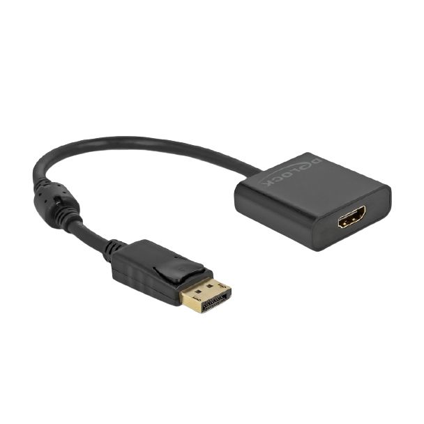 DeLOCK Adattatore DisplayPort 1.2 maschio a HDMI femmina 4K attivo nero