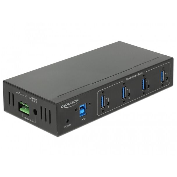 DeLOCK 63309 hub di interfaccia USB 3.2 Gen 1 (3.1 Gen 1) Type-B 5000 Mbit/s Nero