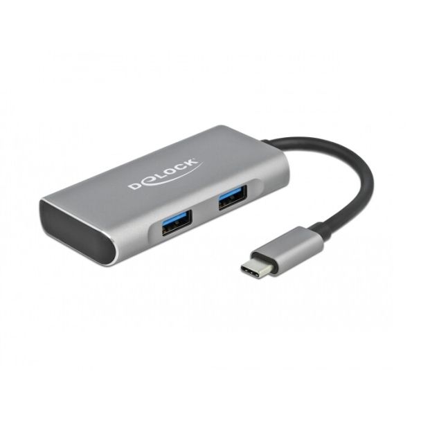 DeLOCK External USB 10 Gbps USB Type-C Hub with 2 x USB Type-A and 2 x USB Type-C