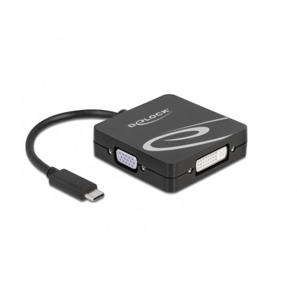 DeLOCK USB Type-C adapter for a VGA, DVI, HDMI or DisplayPort monitor