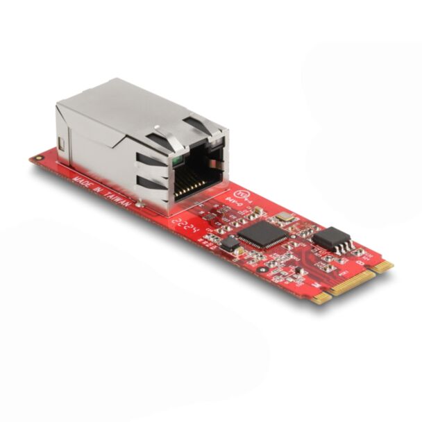 DeLOCK Convertitore M.2 Chiave B+M maschio a 1 x RJ45 2,5 Gigabit LAN porta orizzontale
