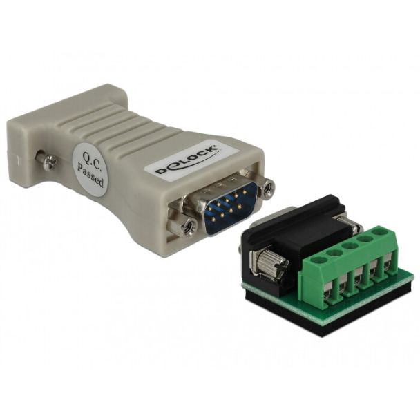DeLOCK 62920 adattatore per inversione del genere dei cavi RS-422/485 RS-232 Nero