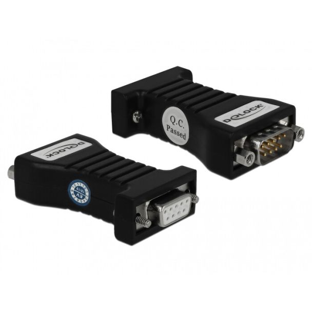 DeLOCK 62919 adattatore per inversione del genere dei cavi RS-232 RS-485 Nero