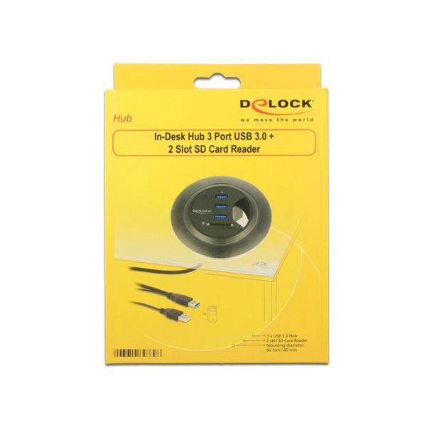 DeLOCK 62869 presa energia Nero