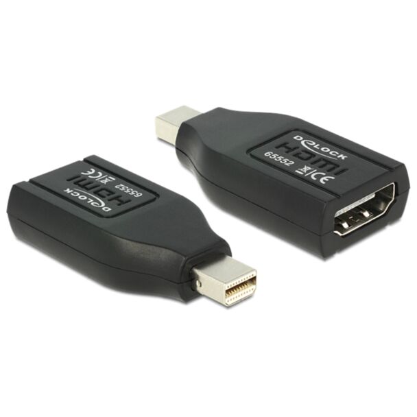 DeLOCK 65552 cable gender changer mini Displayport HDMI Black