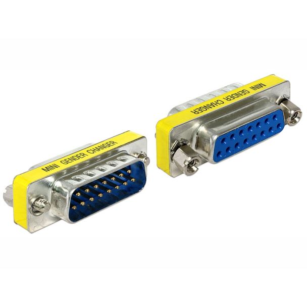 DeLOCK 65481 adattatore per inversione del genere dei cavi VGA Argento