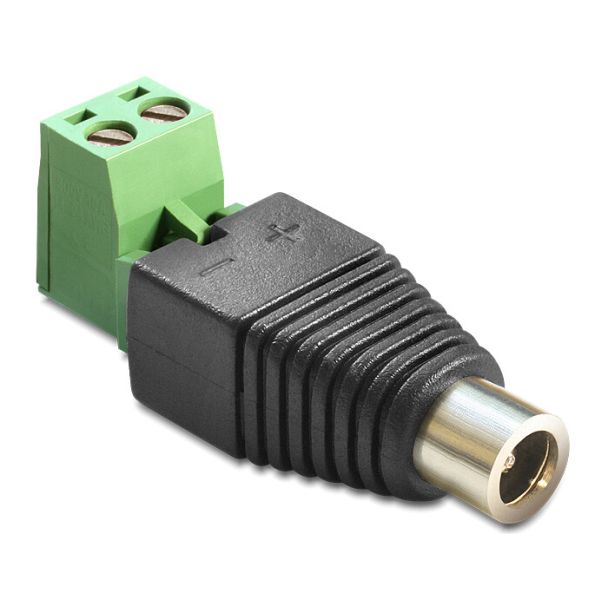 DeLOCK 65423 adattatore per inversione del genere dei cavi DC 2.1 x 5.5 mm 2p Nero, Verde