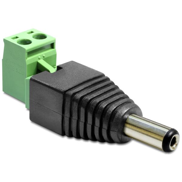 DeLOCK 65422 adattatore per inversione del genere dei cavi DC 2.1 x 5.5 mm 2p Nero, Verde
