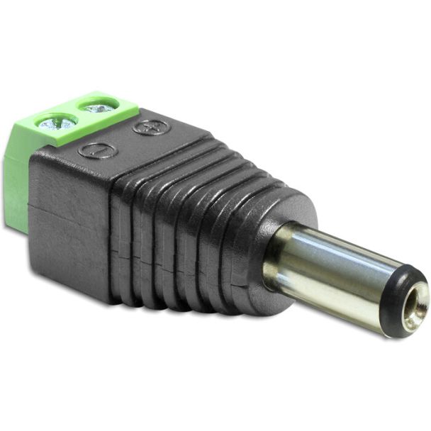 DeLOCK 65396 adattatore per inversione del genere dei cavi DC 2.1 x 5.5 mm 2p Nero, Verde