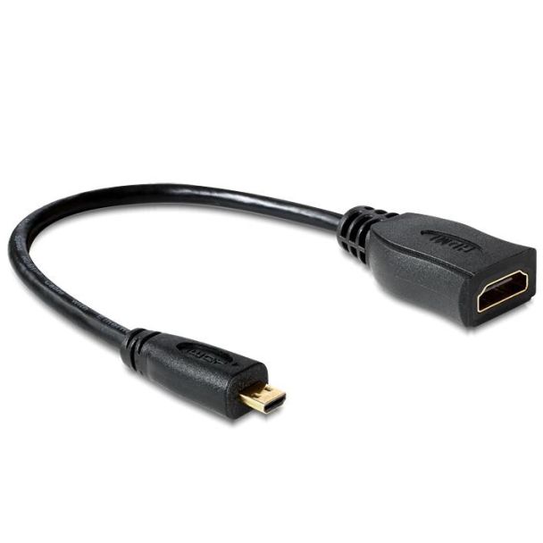 DeLOCK 65391 HDMI cable 0.23 m HDMI Type A (Standard) HDMI Type D (Micro) Black