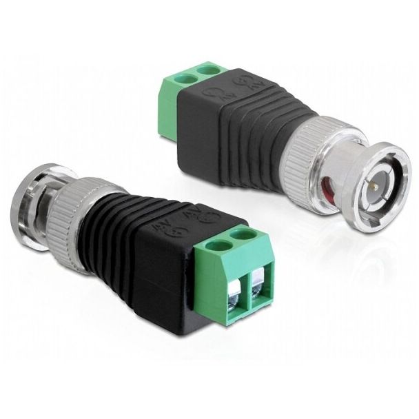 DeLOCK 65323 adattatore per inversione del genere dei cavi BNC 2p Nero, Grigio, Argento
