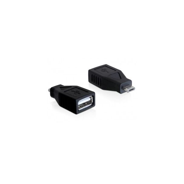 DeLOCK 65296 adattatore per inversione del genere dei cavi USB 2.0-A USB Micro-B Nero