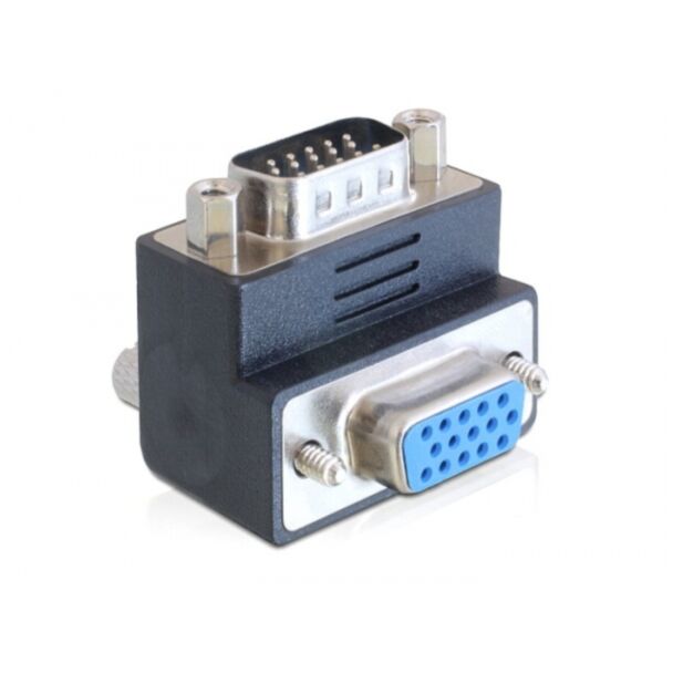DeLOCK 65289 adattatore per inversione del genere dei cavi VGA Nero, Argento