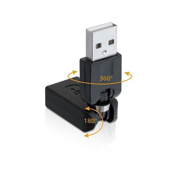 DeLOCK 65260 adattatore per inversione del genere dei cavi USB 2.0 A Nero