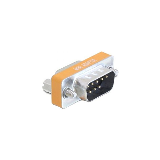 DeLOCK 65255 adattatore per inversione del genere dei cavi 9-p Sub-D Argento, Giallo