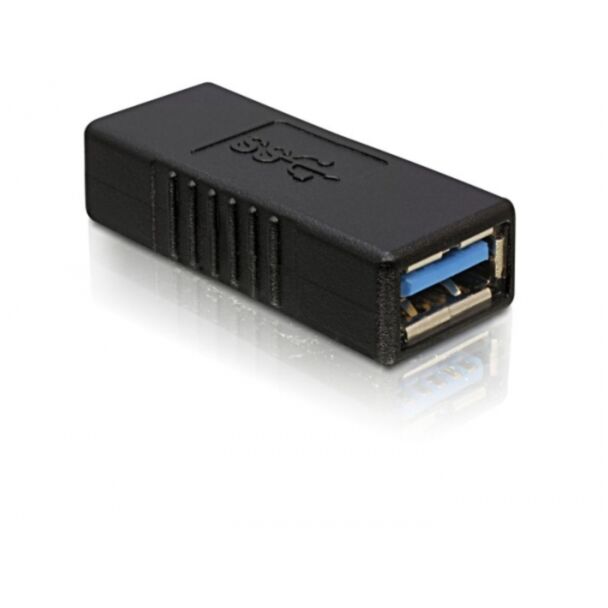 DeLOCK USB 3.0-A Adapter USB-A Nero