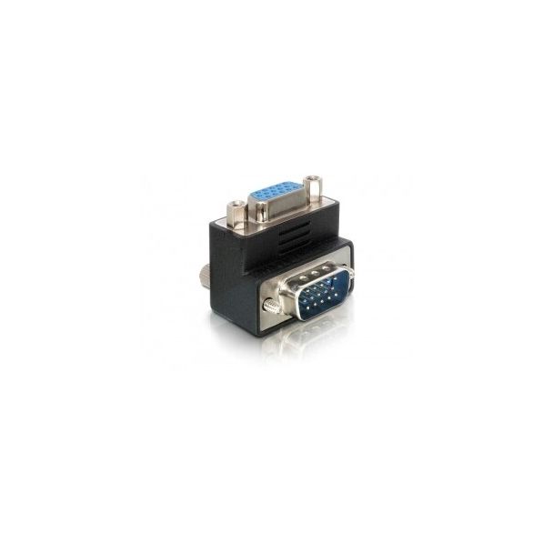 DeLOCK Adapter VGA male/female right angled VGA 15pin Black