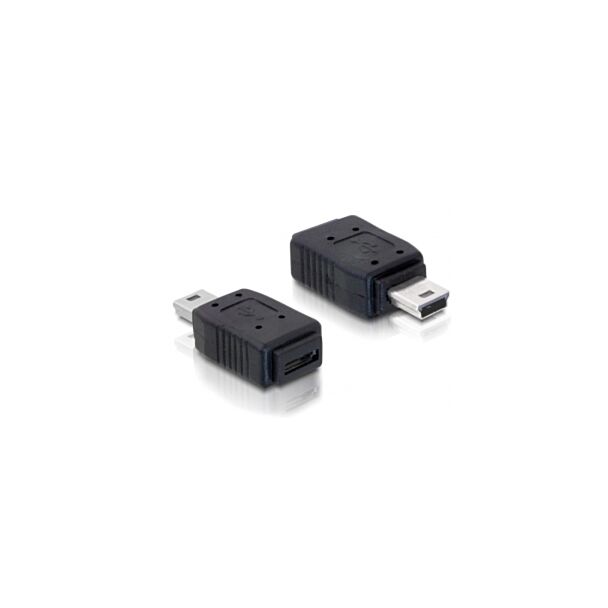 DeLOCK Adapter USB mini/USB micro-B USB mini M micro-B FM Nero