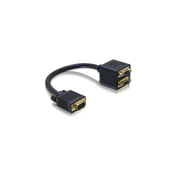 DeLOCK Adapter VGA male to 2x VGA female cavo VGA 0,2 m VGA (D-Sub) 2 x VGA (D-Sub)