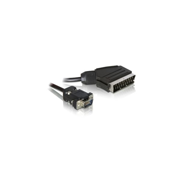 DeLOCK 65028 cavo e adattatore video 2 m SCART (21-pin) VGA (D-Sub) Nero