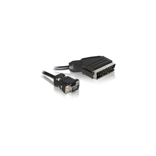 DeLOCK 65028 cavo e adattatore video 2 m SCART (21-pin) VGA (D-Sub) Nero