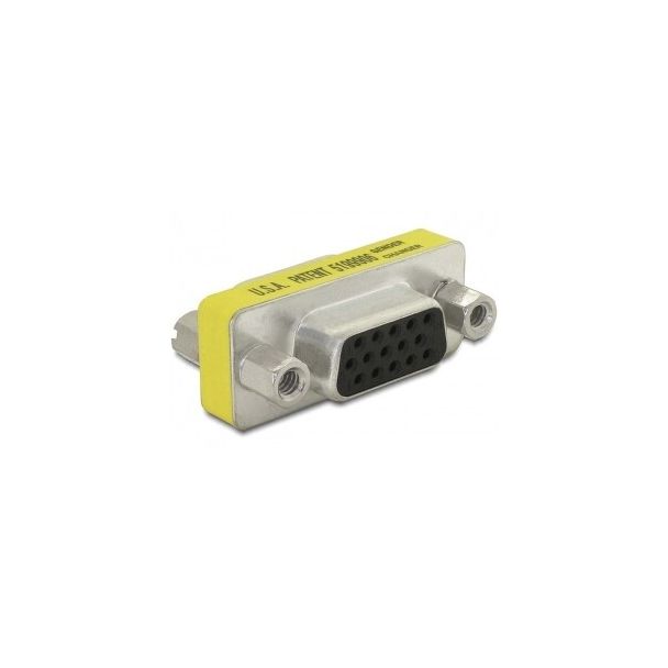 DeLOCK Adapter Gender Changer VGA female-female Sub-D 15 Giallo