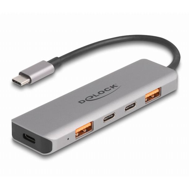 DeLOCK 64302 replicatore di porte e docking station per laptop Cablato USB 3.2 Gen 2 (3.1 Gen 2) Type-C Grigio