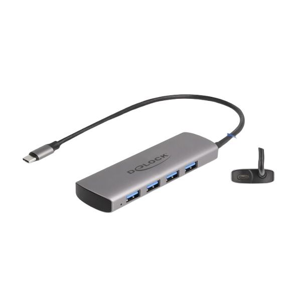 DeLOCK 64293 interface hub USB 3.2 Gen 1 (3.1 Gen 1) Type-C 10000 Mbit/s Grey