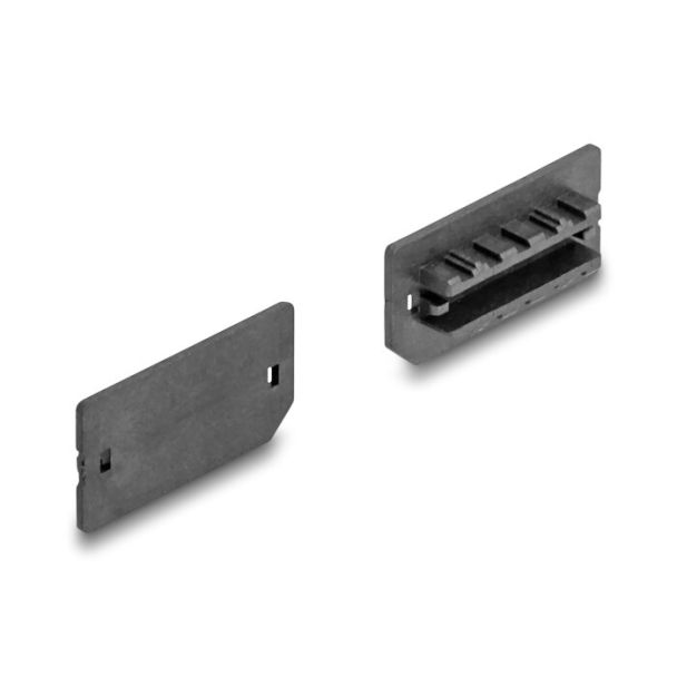 DeLOCK Coperchio antipolvere per USB Type-E Key A o Key B femmina 10 pezzi nero