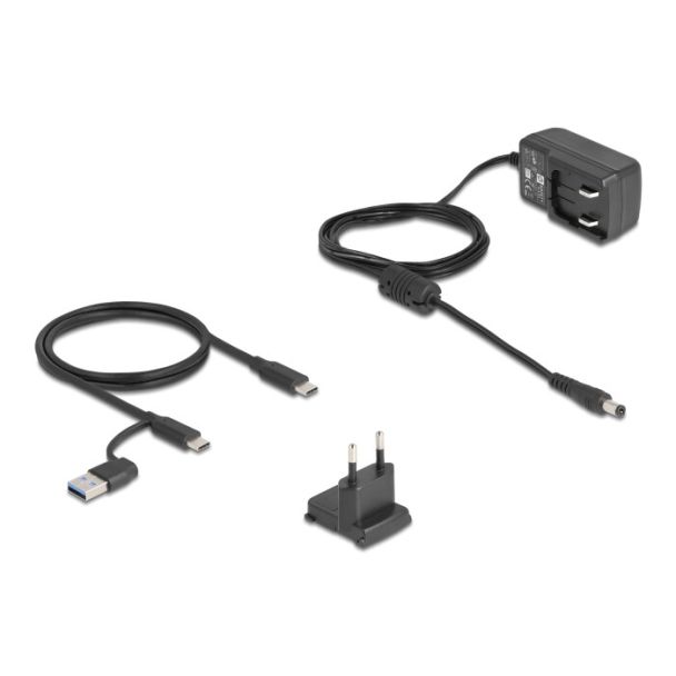 DeLOCK Docking station USB 10 Gbps per HDD / SSD SATA da 2.5″ / 3.5″ o SSD M.2 NVMe PCIe o SATA con ventola