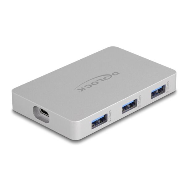 DeLOCK 7 Port USB Hub with 4 x USB Type-C female and 3 x USB Type-A female with PD 82 W
