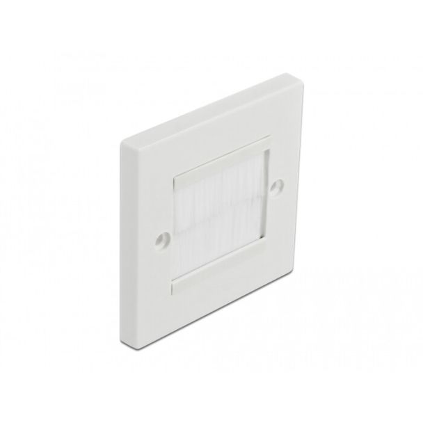 DeLOCK Cable Management Cover 86 x 86 mm with white Brush Strips