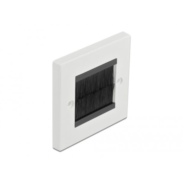 DeLOCK Copertura di gestione cavi 86 x 86 mm con spazzole a strip nere