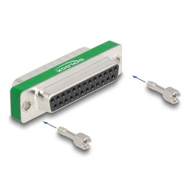 DeLOCK Filtro di soppressione delle interferenze RF/EMI D-Sub 25 pin maschio-femmina con filtro passa-basso capacitivo