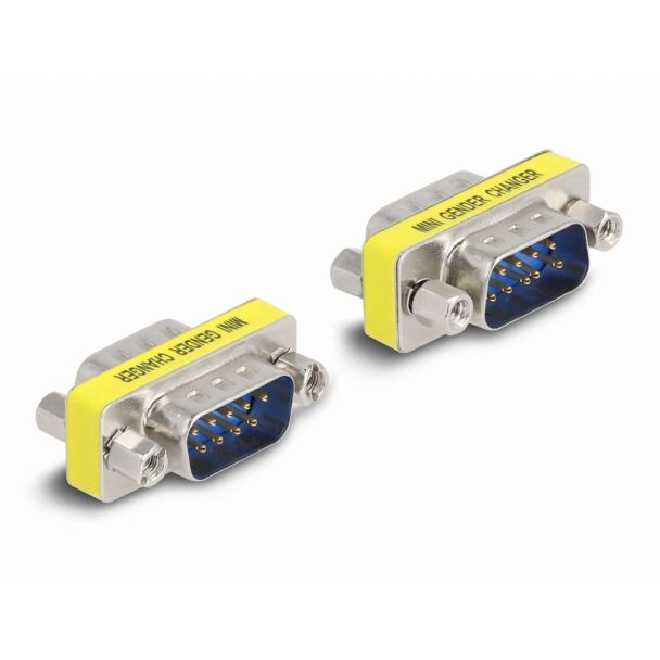 DeLOCK D-Sub da 9 pin Gender Changer da maschio a maschio (dadi) 2 pezzi