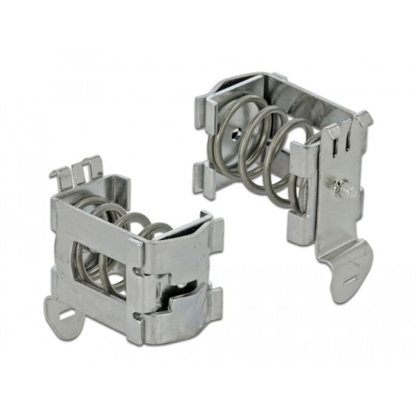 DeLOCK Morsetto di schermatura per guida DIN - Diametro del cavo 10 - 20 mm