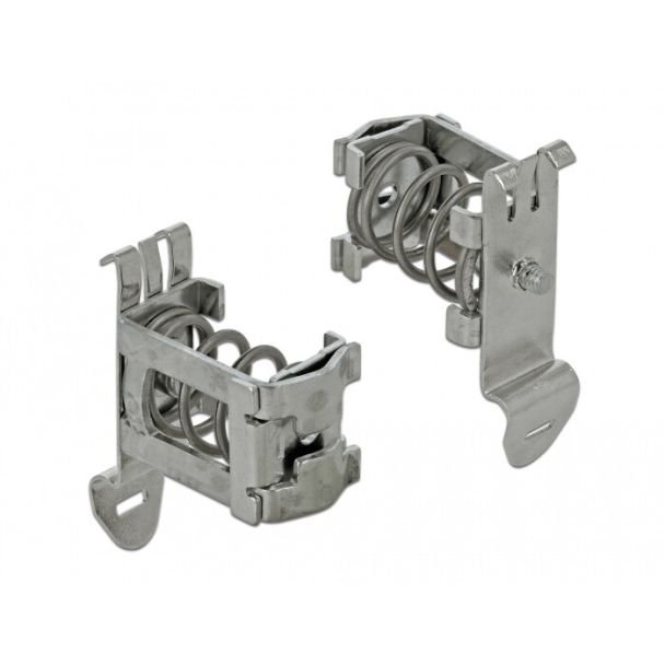 DeLOCK Morsetto di schermatura per guida DIN - Diametro del cavo 4 - 13,5 mm