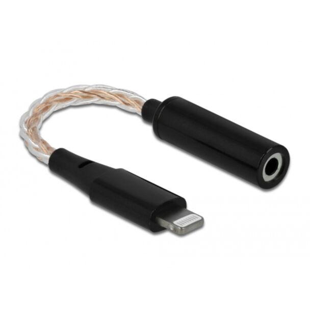 DeLOCK 66317 cavo per cellulare Nero 0,105 m 3.5mm Lightning
