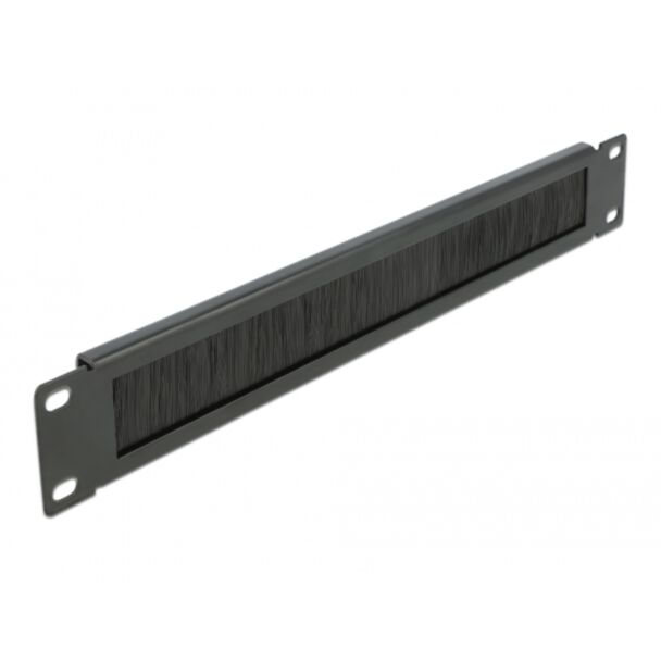 DeLOCK Spazzola a strip per la gestione dei cavi da 19″ 1U nero