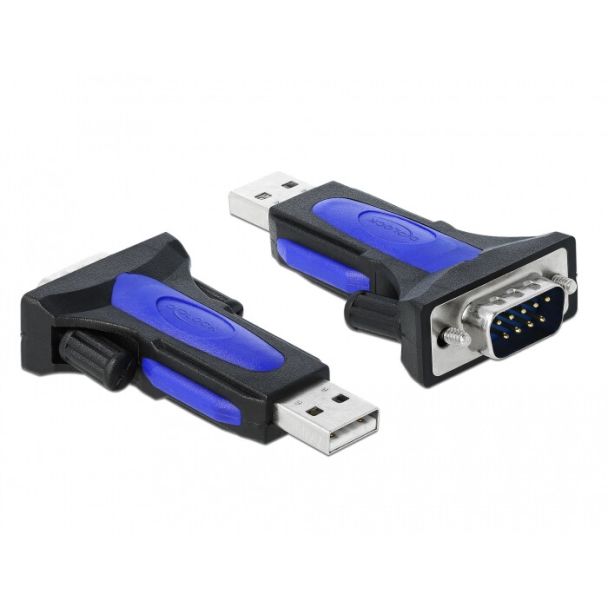 DeLOCK 66280 cavo seriale Nero 0,8 m USB tipo A DB-9