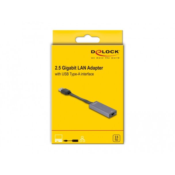 DeLOCK Adattatore USB Tipo-A da 2,5 Gigabit LAN slim