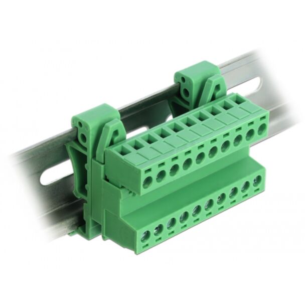 DeLOCK 66082 morsettiera 10-pin Verde