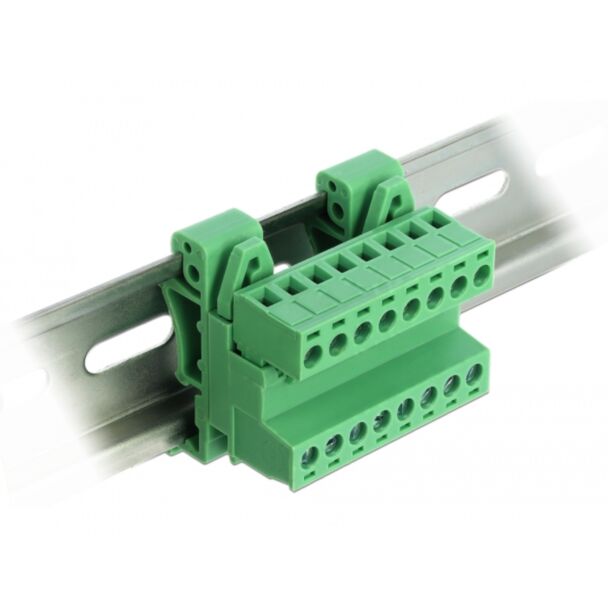 DeLOCK 66081 morsettiera 8-pin Verde