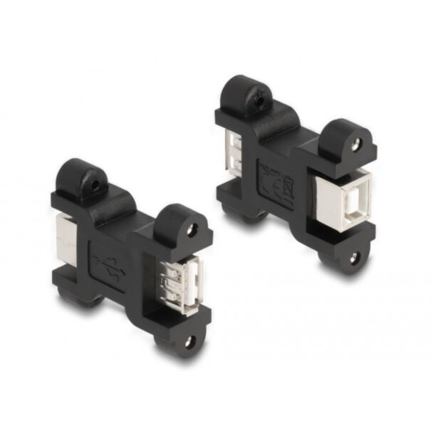 DeLOCK Adattatore USB 2.0 da femmina di Tipo-A per femmina di Tipo-B con attacco a vite