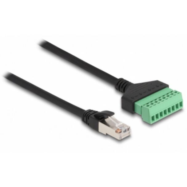 DeLOCK RJ45 Cable Cat.6 plug to Terminal Block Adapter 30 cm 2-part