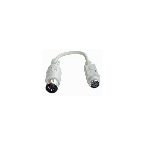 Lindy PS/2 - AT Port Adapter Cable cavo PS/2 0,15 m 6-p Mini-DIN 5-p Mini-DIN Grigio