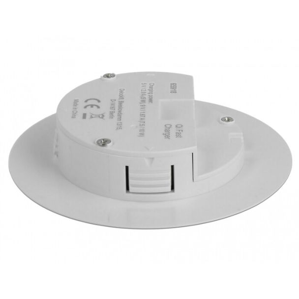DeLOCK 65918 Caricabatterie per dispositivi mobili Smartphone Bianco USB Carica wireless Ricarica rapida Interno