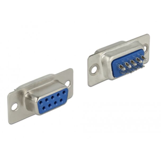 DeLOCK 65882 cavo di collegamento Sub-D 9 pin Blu, Argento